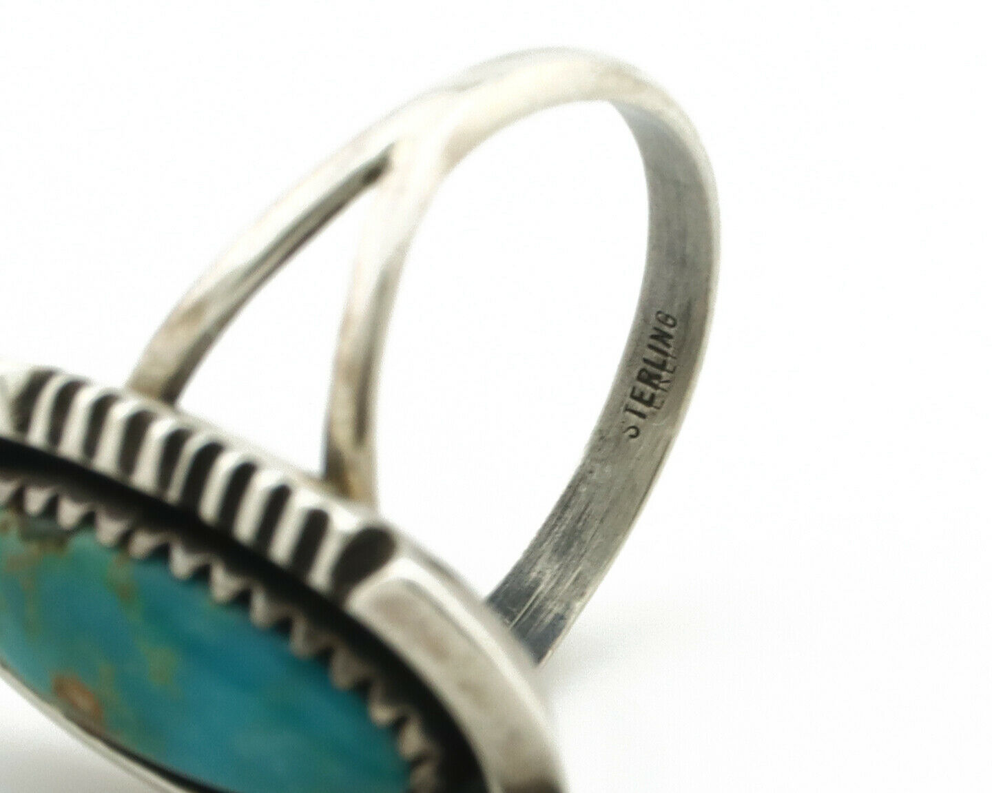 Navajo Ring .925 Silver Arizona Turquoise Native American Artist Handmade C.80's