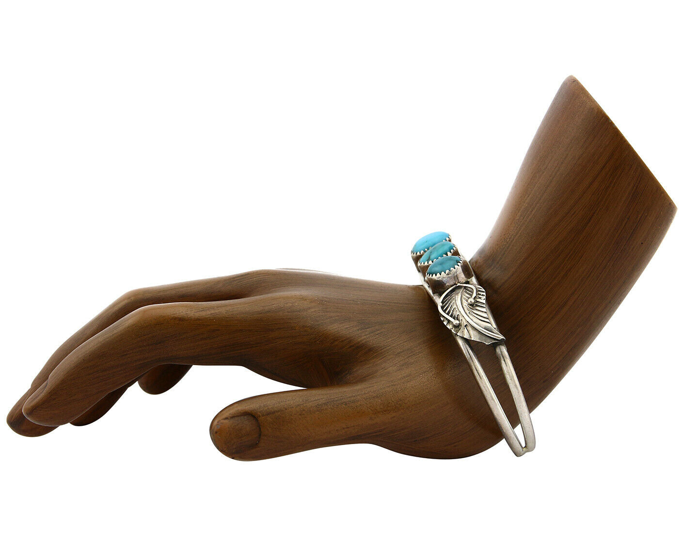 Navajo Bracelet .925 Silver Turquoise Mountain Signed RKFE C.80's