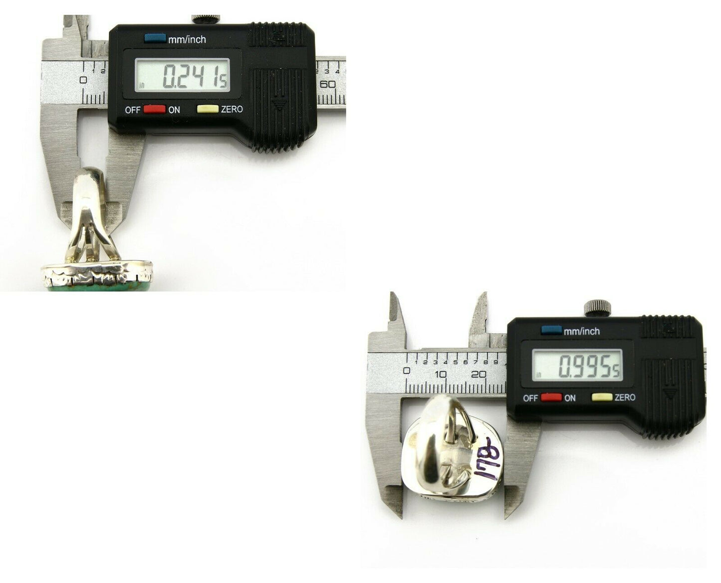 Navajo Turquoise Ring .925 Silver Handmade Signed Wayne Etsitty C.80's