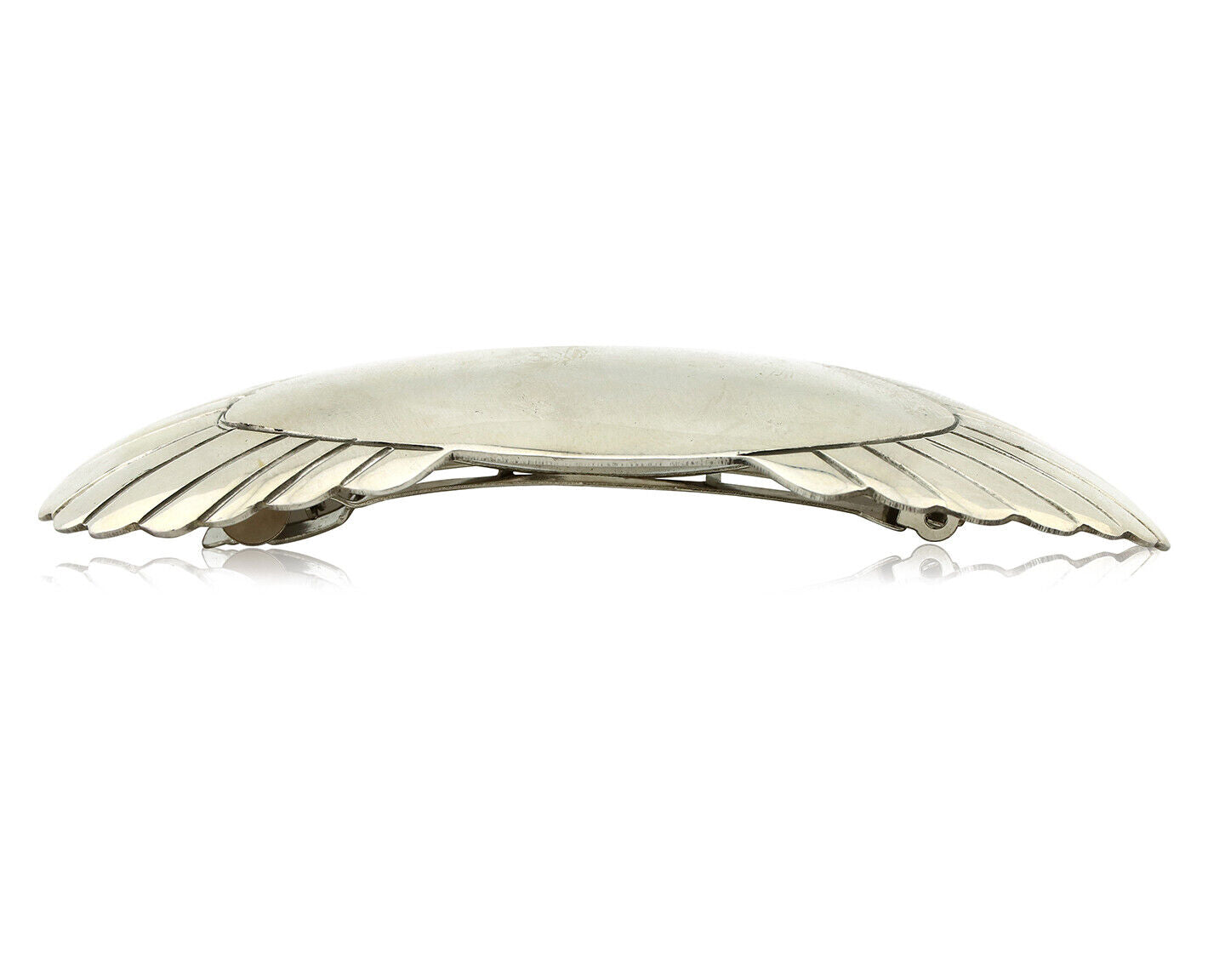 Navajo Hair Clip Barrette .925 Silver Hand Stamped Artist Signed C Montoya C80s