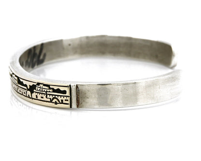 Women's Navajo Bracelet 14k & Silver MM Rogers Cuff C.80's