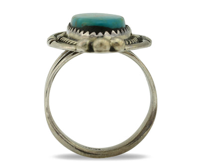 Navajo Ring 925 Silver Southwest Blue Turquoise Artist Signed Begay C.80's