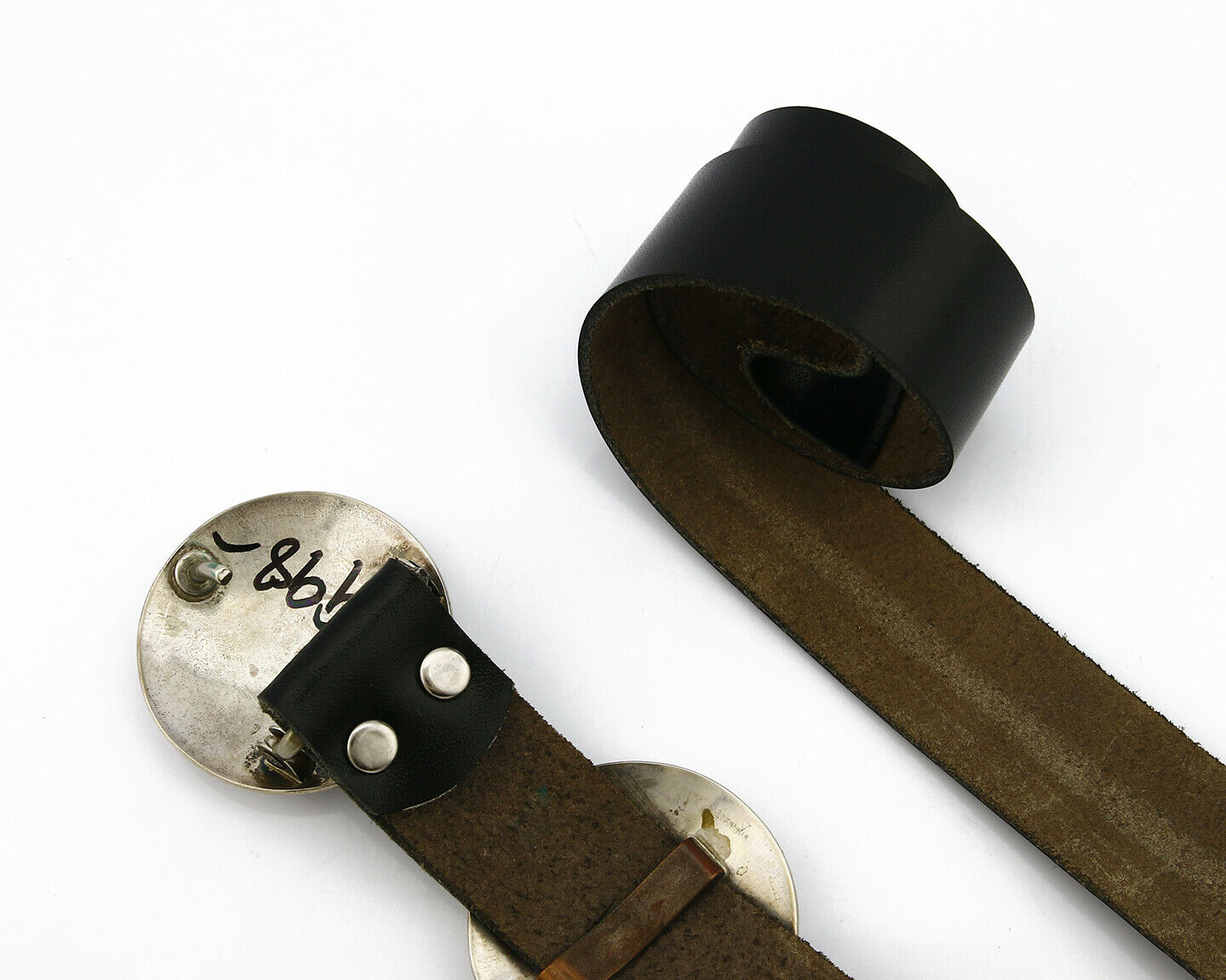 Women's Navajo Concho Belt Hand Stamped .925 Silver C.80's