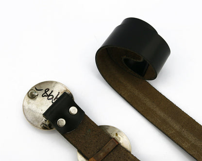 Women's Navajo Concho Belt Hand Stamped .925 Silver C.80's