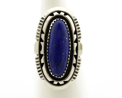 Navajo Ring 925 Silver Natural Lapis Lazuli Artist Signed William Denetdale C80s