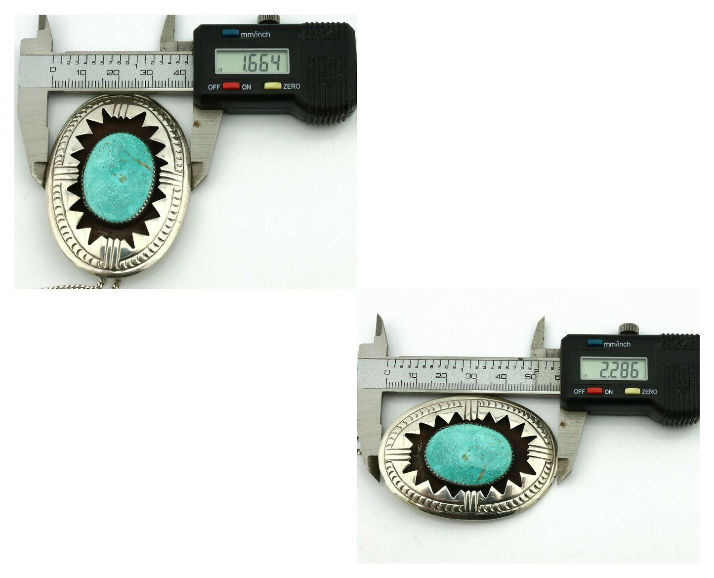 Navajo Pendant .925 Silver Southwest Turquoise Native Artist C.1980's