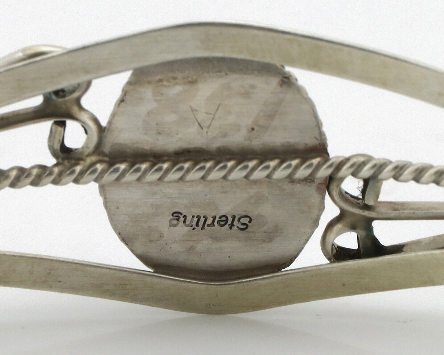 Navajo Bracelet 925 Silver Natural Blue Turquoise Native American Artist C.80's