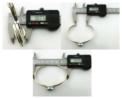 Navajo Bracelet .925 Silver Sleeping Beauty Turquoise Native American C.90's