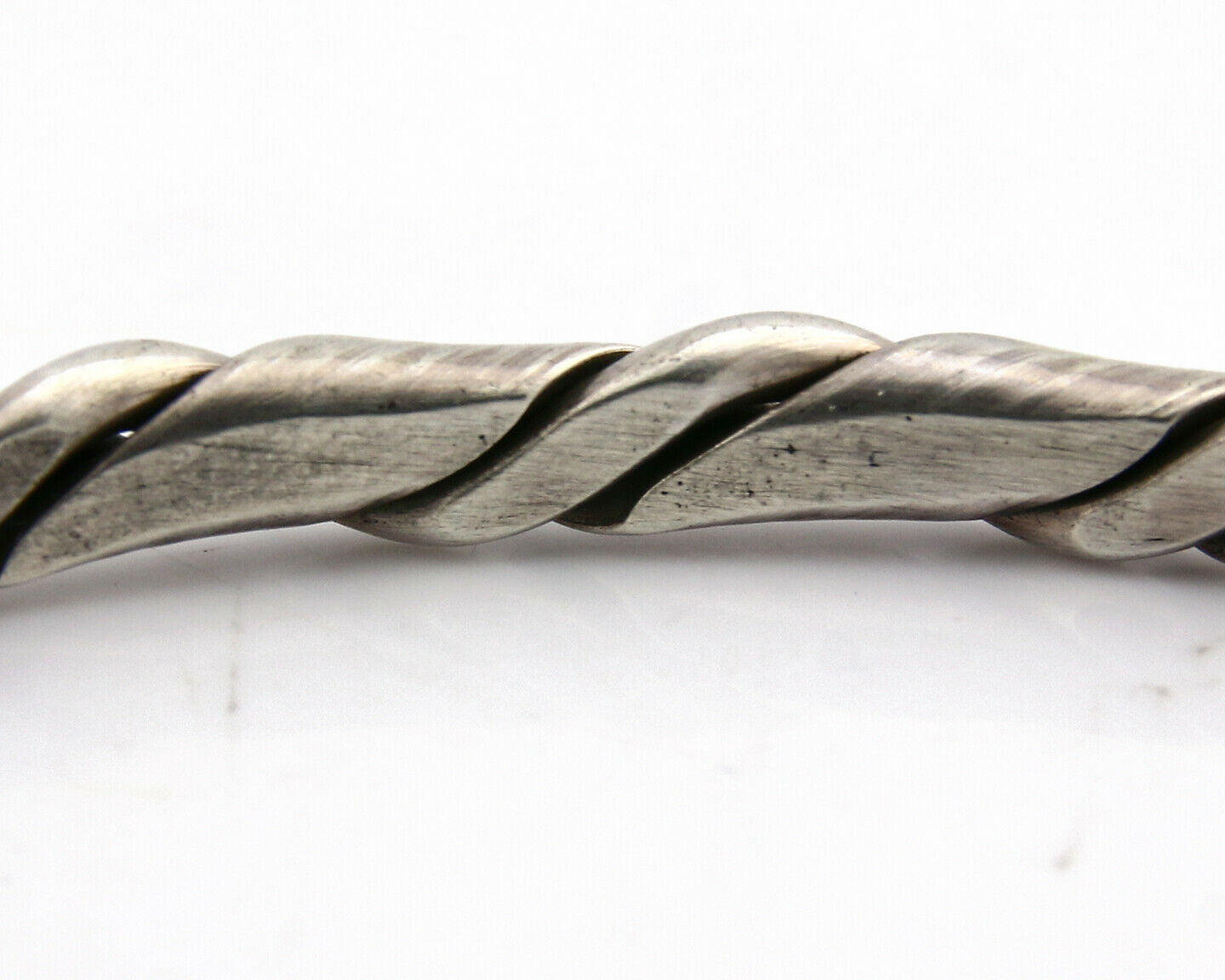 Navajo Twist Bracelet .925 SOLID Silver Handmade Artist TAHE C.80's