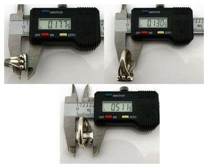 Navajo Ring .925 Silver Blue Gem Turquoise Native American Artist C80s