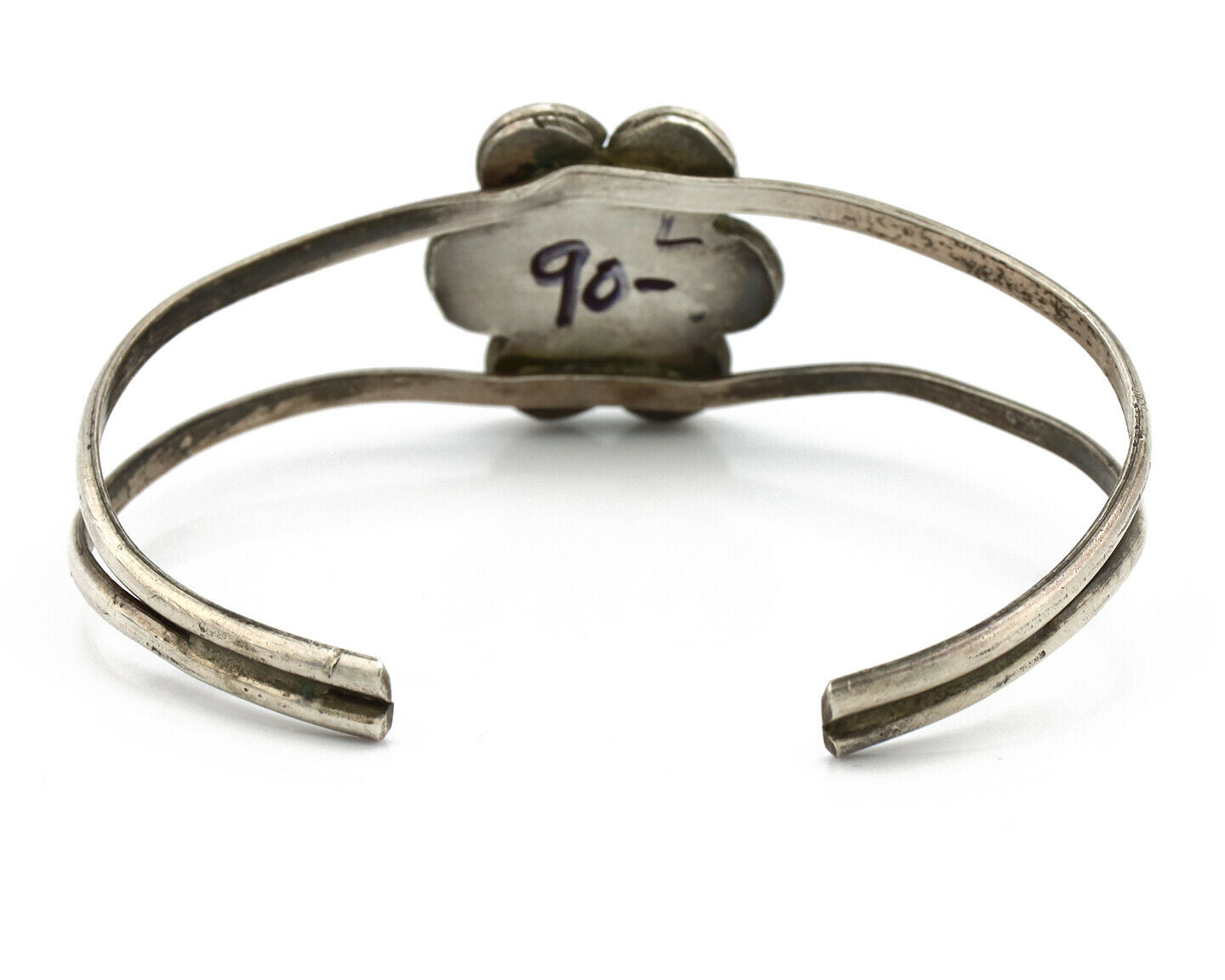 Navajo Bracelet .925 Silver Turquoise Mountain Native American Artist C.80's