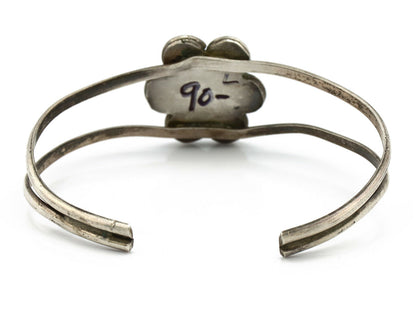 Navajo Bracelet .925 Silver Turquoise Mountain Native American Artist C.80's