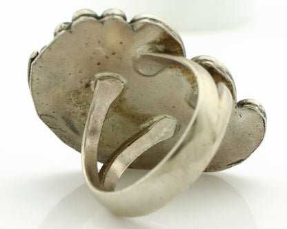 Navajo Ring .925 Silver Blue Turquoise Native American Artist C.80's