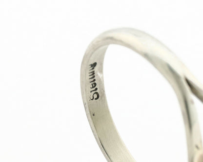 Navajo Ring .925 Silver Kingman Turquoise Handmade Native American Artist C.80's