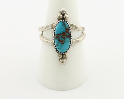 Navajo Ring .925 Silver Bisbee Turquoise Native American Artist C.80's