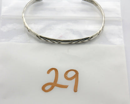 Navajo Bracelet .925 Silver Hand Stamped Arrow Head Artist Begay & Montoya C80s