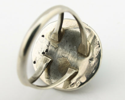 Navajo Ring .925 Silver Blue Southwest Turquoise Native Artist C.1980's