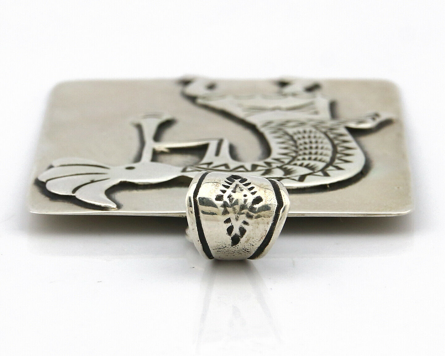 Navajo Pendant .925 Silver Artist Native American C.80's