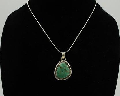 Navajo Necklace .925 Silver Turquoise Native American Artist C.1980's