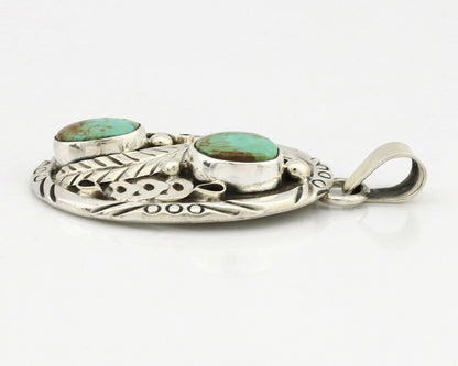 Navajo Necklace .925 Silver Kingman Turquoise Native American C.80's
