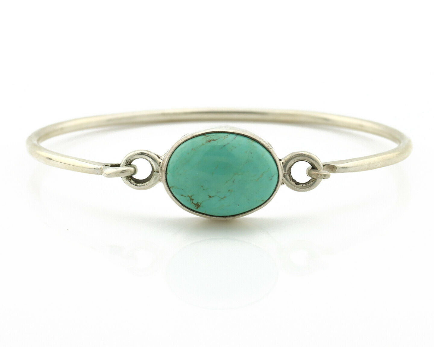 Navajo Bracelet .925 Silver Blue Arizona Turquoise Native American Artist C.90's