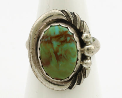 Navajo Ring .925 Silver Kingman Turquoise Native American Artist C.1980's