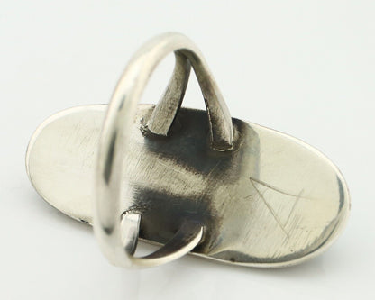 Navajo Ring .925 Silver Natural Blue Turquoise Native American Artist C.80's