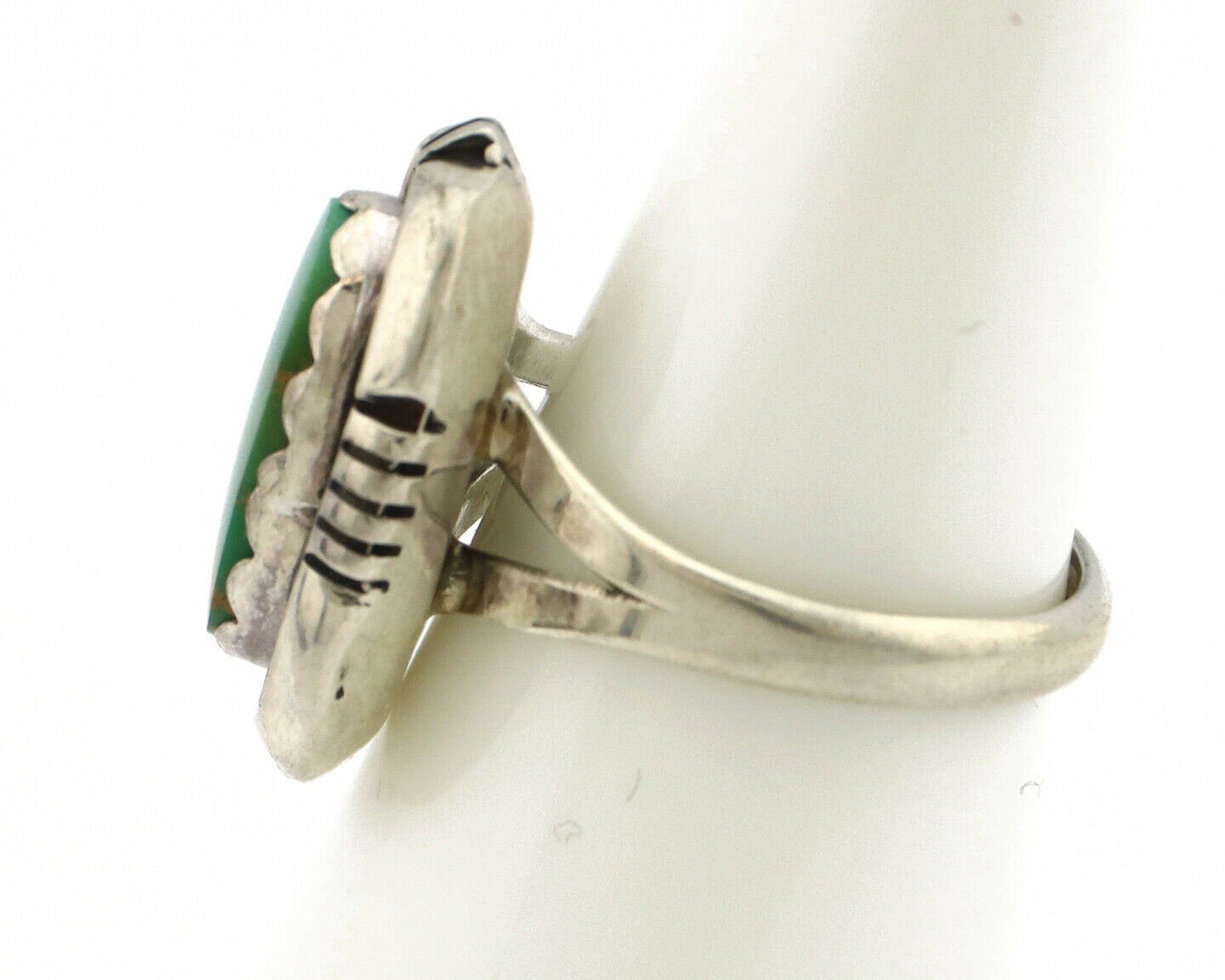 Navajo Ring .925 Silver Royston Turquoise Handmade Native American Artist C.80's