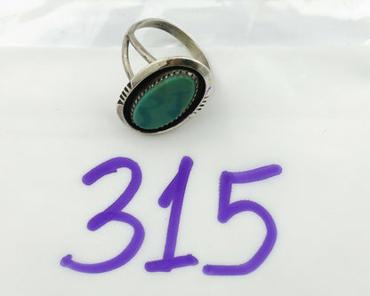 Navajo Ring .925 Silver Blue Turquoise Native American Artist Handmade C.80's