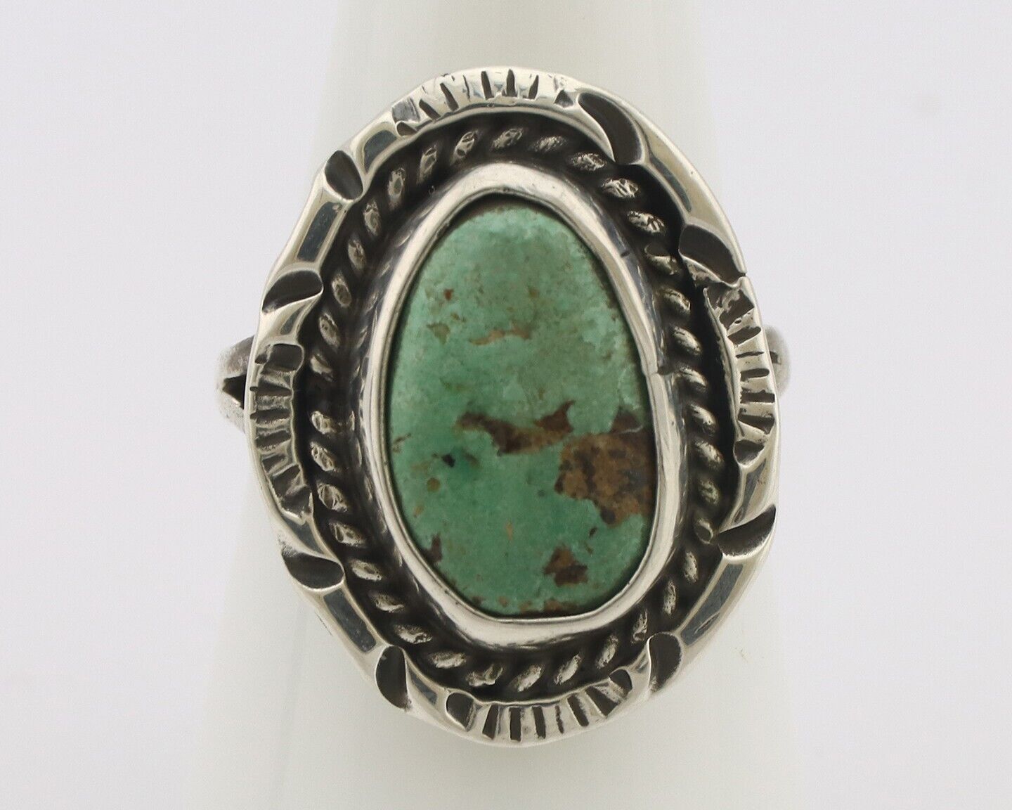 Navajo Handmade Ring 925 Silver Southwest Turquoise Native Artist C.80's