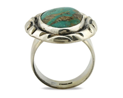 Navajo Ring 925 Silver Turquoise Mountain Artist Signed C Montoya C.80's
