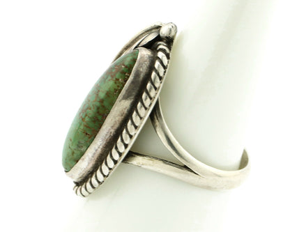 Navajo Ring .925 Silver Manassas Turquoise Signed Artist Apache C.80's