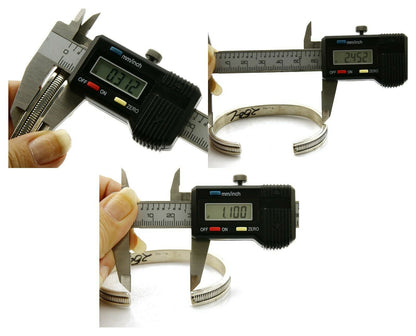 Women's Navajo Bracelet .925 Silver Handmade Cuff Signed TAHE C.1980's