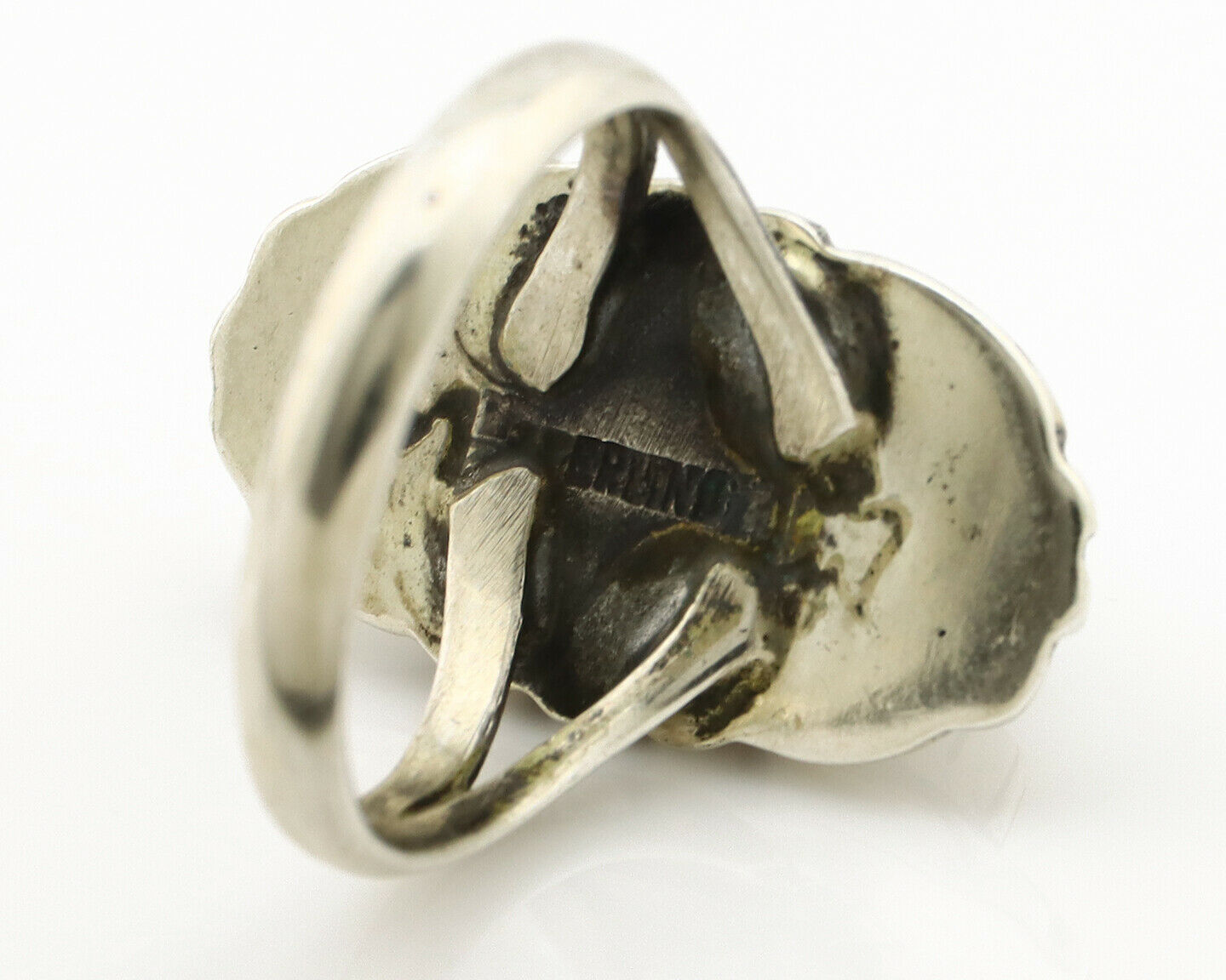 Navajo Ring .925 Silver Arizona Turquoise Signed M Montoya C.80's
