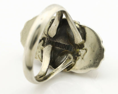 Navajo Ring .925 Silver Arizona Turquoise Signed M Montoya C.80's