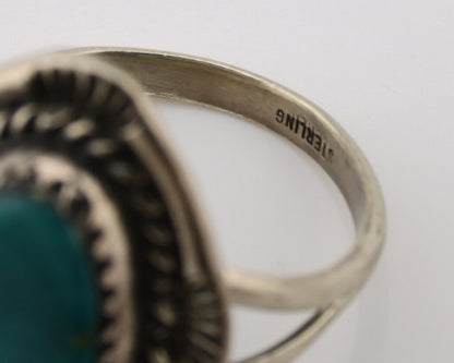 Navajo Ring .925 Silver Turquoise Mountain Native American Artist C.1980's
