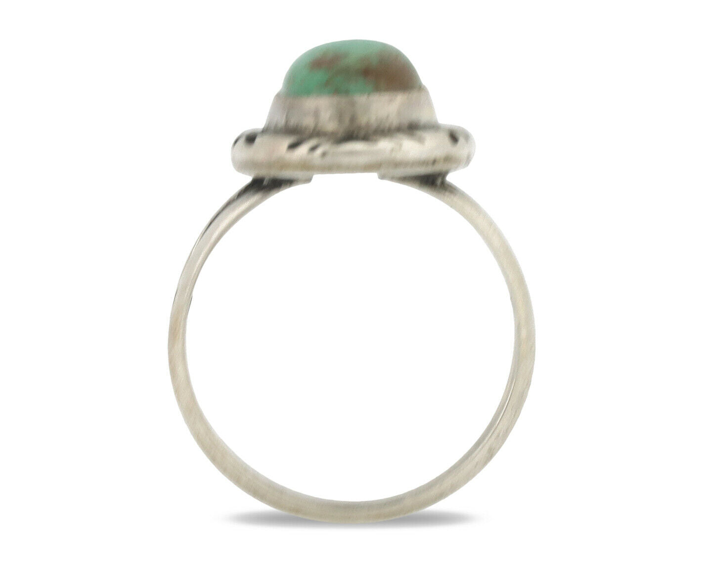 Navajo Ring .925 Silver Natural Mined Turquoise Native Artist C.80's