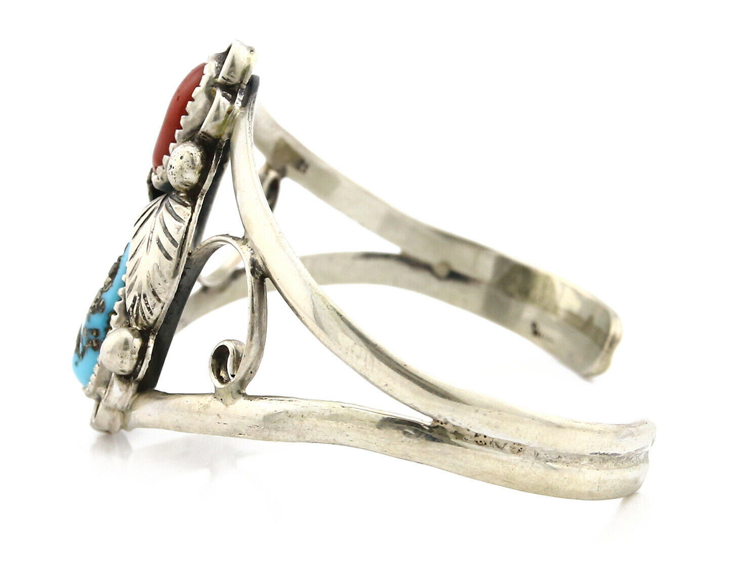 Navajo Bracelet .925 Silver Morenci Turquoise Artist Native American Circa 1975