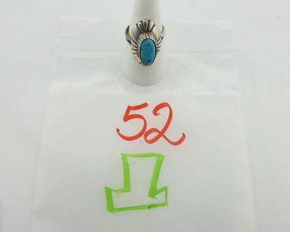 Navajo Ring 925 Silver Natural Blue Turquoise Artist Signed M Montoya C.80's