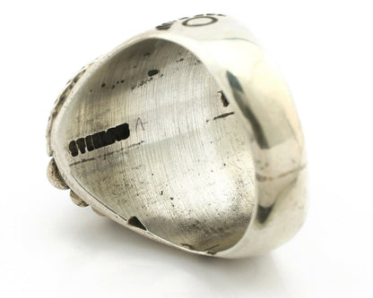 Navajo Ring .925 Silver Turquoise Mountain Native American Artist C.80's