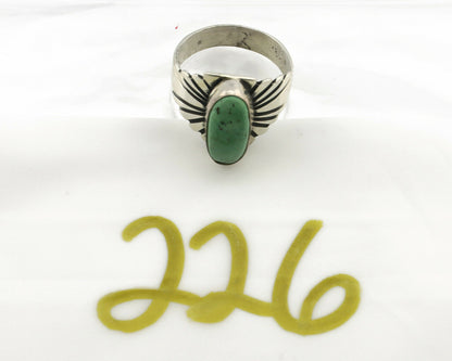 Navajo Ring .925 Silver Blue Green Arizona Turquoise Artist Signed Apache C.80's