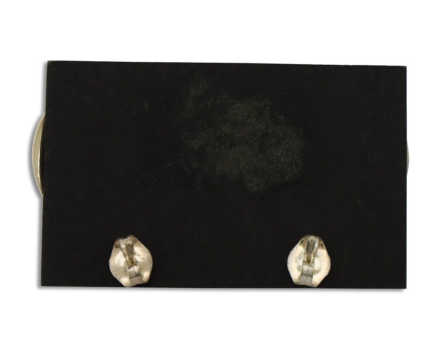 Navajo Earrings 925 Silver Blue Spiderweb Turquoise Native American Artist C90s