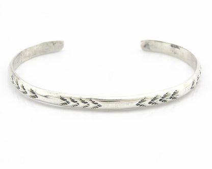 Navajo Bracelet .925 Silver Hand Stamped Arrow Head Artist Montoya C.80's