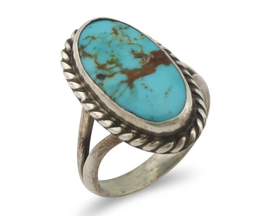 Navajo Handmade Ring 925 Silver Southwest Turquoise Native Artist C.80's