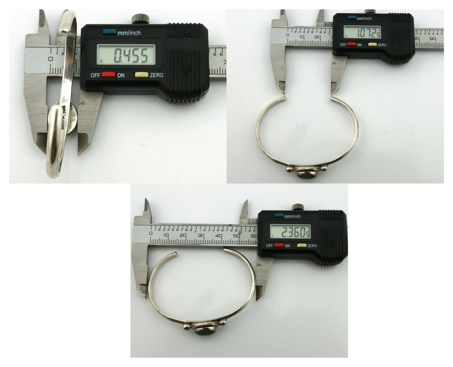 Navajo Bracelet .925 Silver Royston Turquoise Native American Artist C.90's