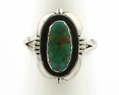 Navajo Ring .925 Silver Kingman Turquoise Handmade Native American Artist C.80's
