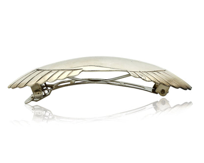 Women's Navajo Hair Clip Barrette .925 Silver Hand Stamped Artist C Montoya C80s