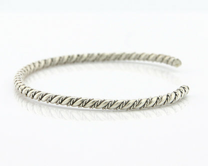 Navajo Bracelet .925 SOLID Silver Handmade Artist Tahe Circa Late 1980's