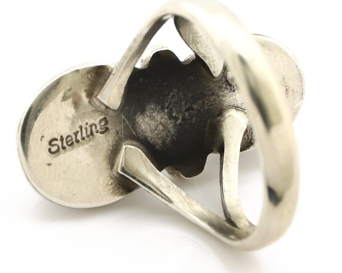 Navajo Handmade Ring 925 Silver Coral & Turquoise Native American Artist C.80's