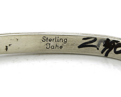 Women's Navajo Bracelet .925 Silver Handmade Cuff Signed TAHE C.1980's